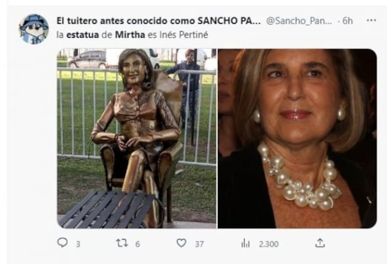 Inauguraron una estatua de Mirtha Legrand y en las redes estallaron los memes