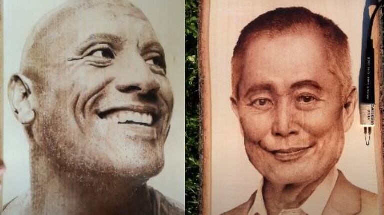 Increíbles: parecen fotografías, pero son retratos realistas hechos sobre madera 