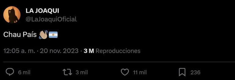 Indignada, La Joaqui denunció en redes a una cuenta que robó su identidad: “Violencia es mentir”