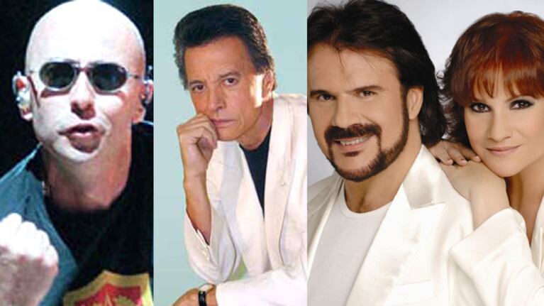 Indio Solari, Palito Ortega y Pimpinela, en el top 3 de los músicos más ricos de la Argentina. (Fotos: Web)