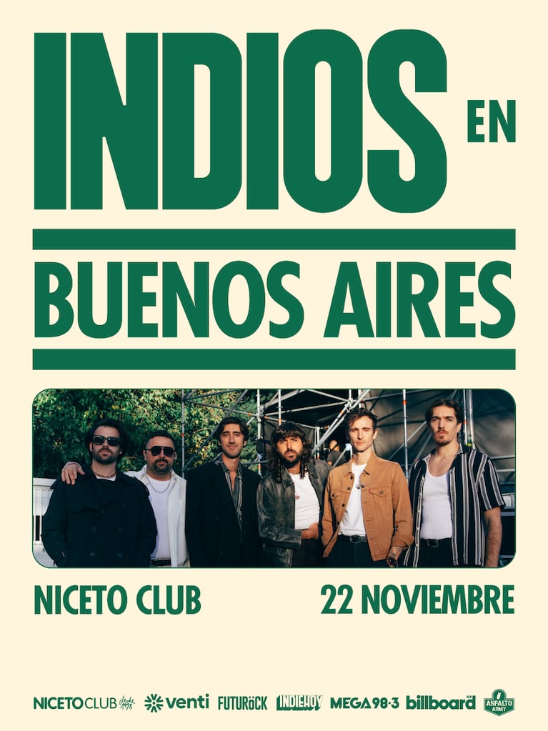 Indios vuelve a Buenos Aires para cerrar el año con un show íntimo (foto de prensa)