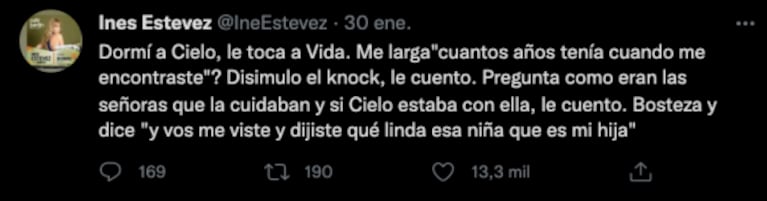 Inés Estévez reveló el conmovedor comentario que le hizo su hija sobre el día que la adoptaron: "¿Cuántos años tenía cuando me encontraste?"