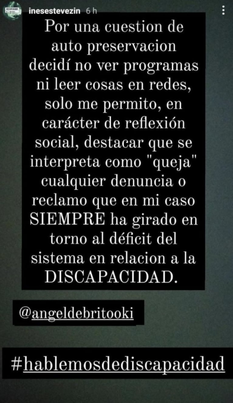 Inés Estévez y Ángel de Brito se cruzaron fuerte tras la polémica con Fabián Vena: "Háganse cargo"