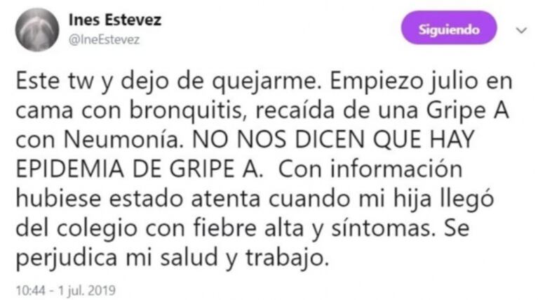 Inés Estevez y sus hijas se contagiaron Gripe A y recibió críticas por cómo lo contó en Twitter: su reacción
