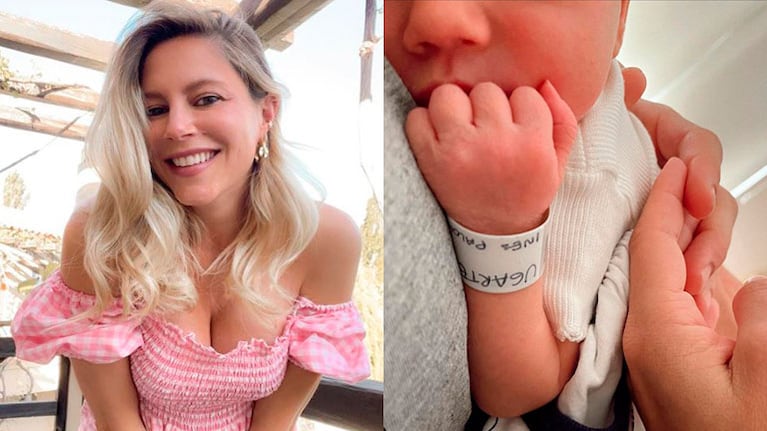 Inés Palombo compartió una dulce postal de su bebé recién nacido.