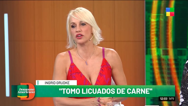 Ingrid Grudke contó cómo cuida su cuerpo para el fisicoculturismo: “Tomo licuado de carne”