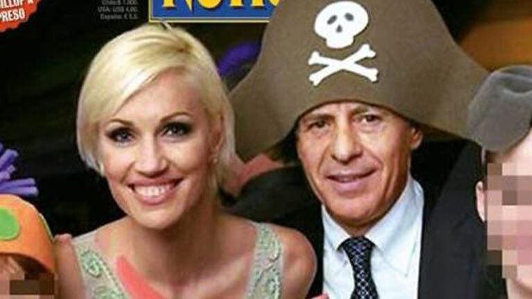 Ingrid Grudke, en pareja con Cristobal López. (Foto: revista Noticias)