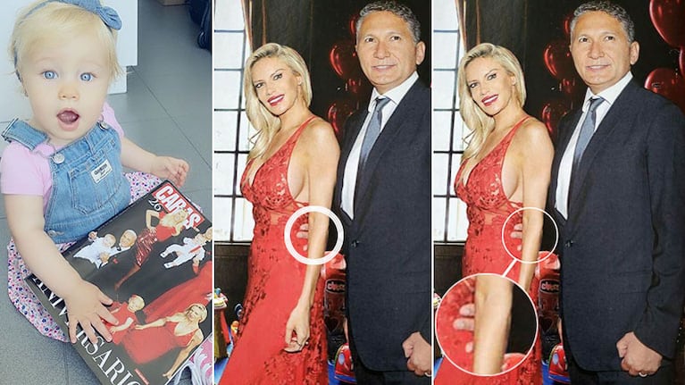 Insólito error de Photoshop en una foto de Luciana Salazar en la revista Caras: ¿De quién es esa mano?