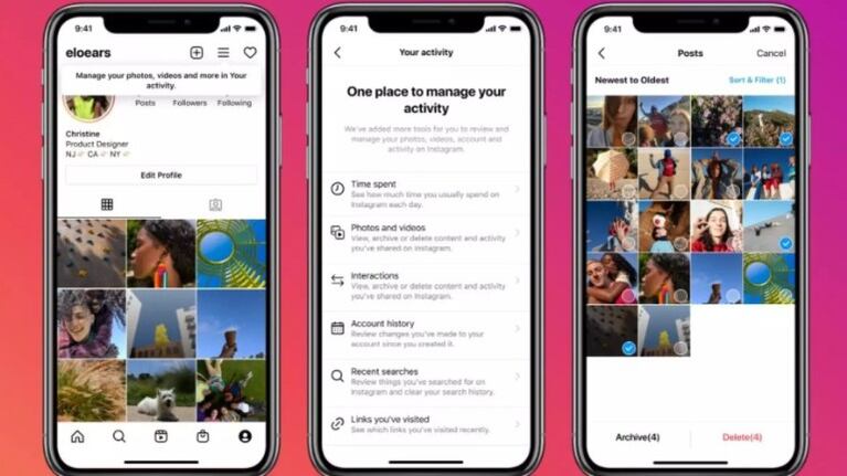 Instagram amplía Tu actividad con nuevas herramientas para administrar y ordenar las interacciones en la cuenta