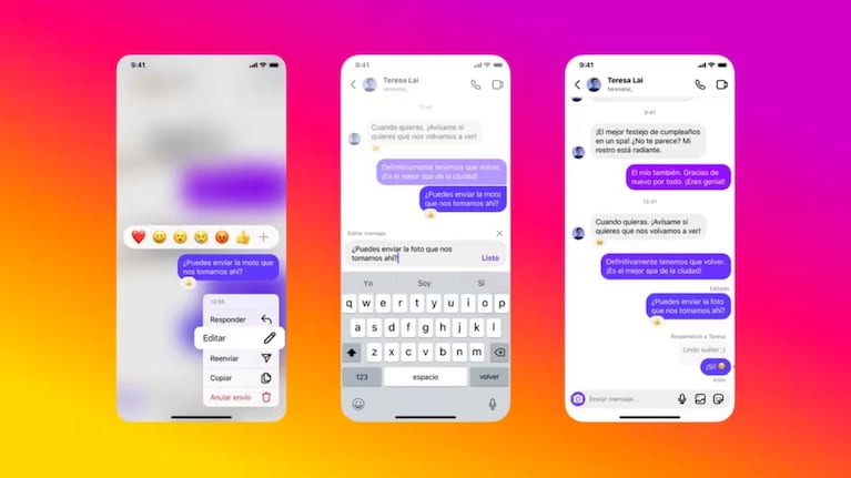 Instagram anunció una nueva función con la que permite editar mensajes directos 