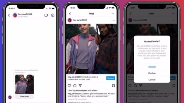 Instagram Collabs, la nueva función que permite subir publicaciones compartidas