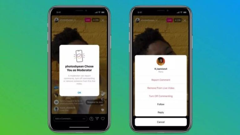 Instagram implementa la opción de agregar moderadores durante los directos