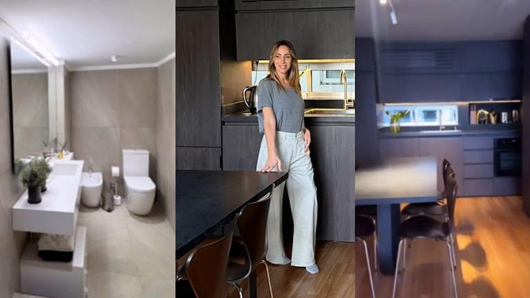 Interior del departamento remodelado de Paula Varela, dúplex con ambientes integrados. Fuente: Instagram.