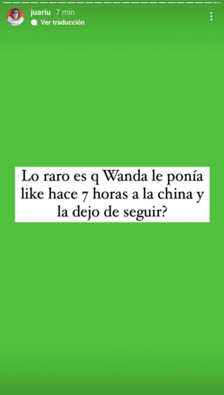 Involucran a China Suárez en el escándalo de Wanda y Mauro Icardi: Nara la dejó de seguir y hay likes del futbolista
