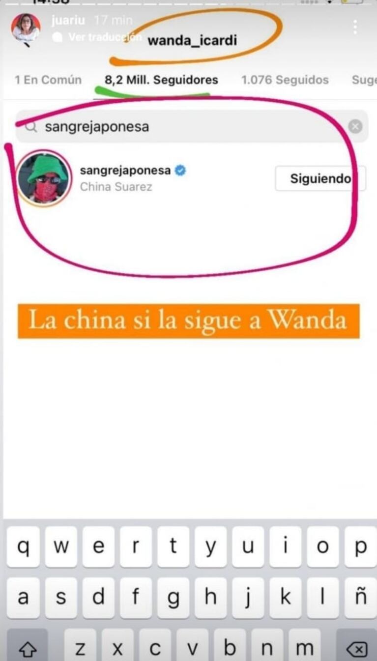 Involucran a China Suárez en el escándalo de Wanda y Mauro Icardi: Nara la dejó de seguir y hay likes del futbolista