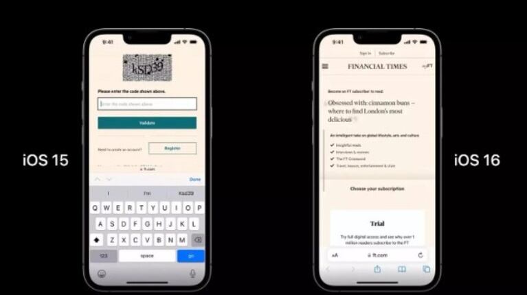 iOS 16 e iPadOS 16 resolverán automáticamente los test Captcha