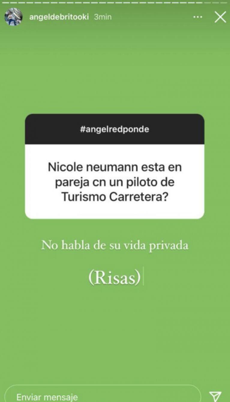 Irónica reacción de Ángel de Brito cuando le preguntaron por el nuevo romance de Nicole Neumann: "Risas"