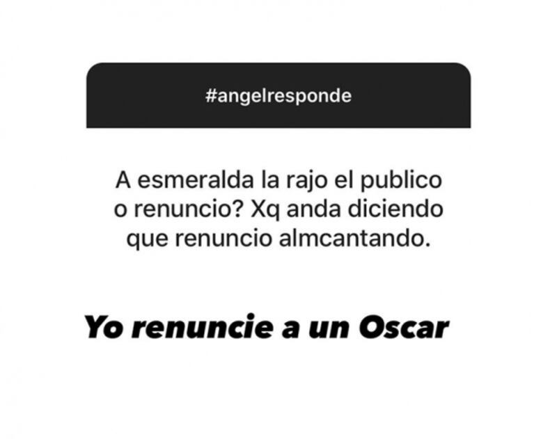 Irónica reacción de Ángel de Brito luego de que Esmeralda Mitre afirme que renunció al Cantando: "Yo renuncié a un Oscar"