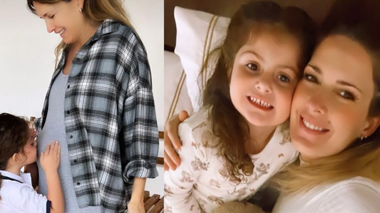 Isabel Macedo compartió la foto más dulce de su hijita besando su pancita de embarazo.