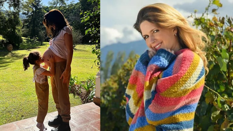 Isabel Macedo compartió una tierna foto de su hija besando su pancita de embarazada.