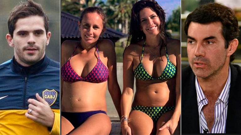 Isabel Macedo junto a Gisela Dulko luciendo sus pancitas