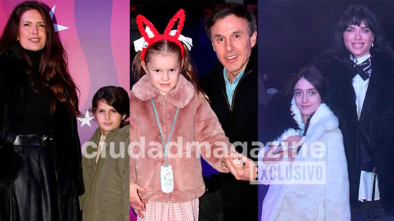 Isabel Macedo, Roberto García Moritán y Emilia Attias con sus hijos en Maravillosa Alicia (Fotos: Movilpress).