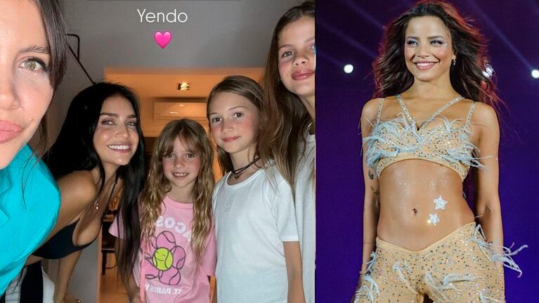 Isabella y Francesca Icardi fueron con su prima Malaika al show de Emilia Merne.