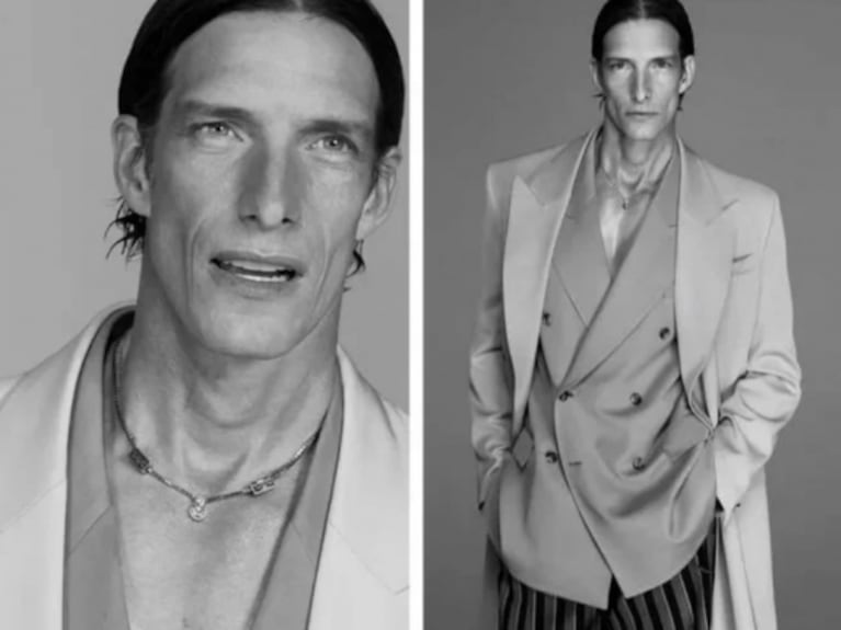 Ivan de Pineda volvió a modelar para Versace a 30 años de su recordado debut con la lujosa firma