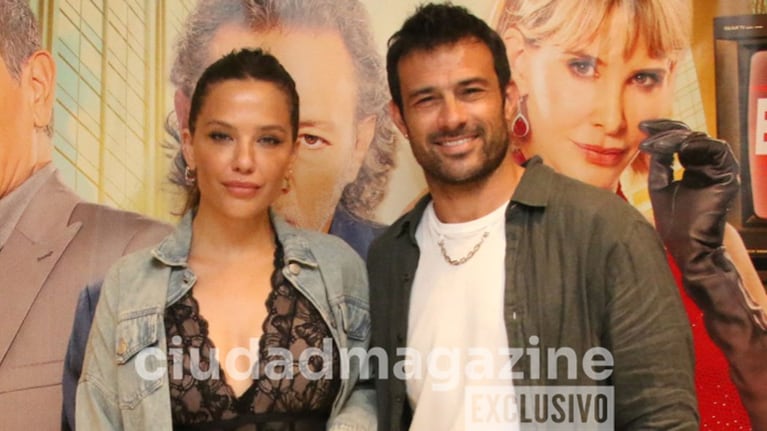 Ivana Figueiras y Darío Cvitanich en un estreno teatral (Foto: Movilpress).