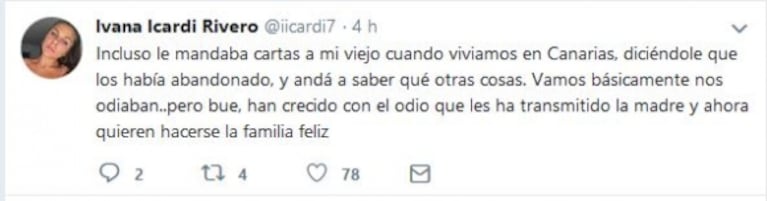 Ivana Icardi fulminó a su hermana Aldana tras festejar el cumple de Mauro: "Corten el cholulismo y falsedad"