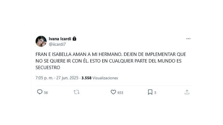 Ivana Icardi furiosa con Wanda Nara: “¡Con los niños no!”
