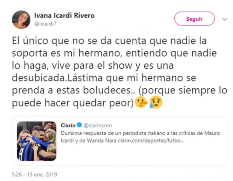 Ivana Icardi salió a respaldar a Maxi López tras sus fuertes declaraciones contra Wanda Nara: "Otra víctima"