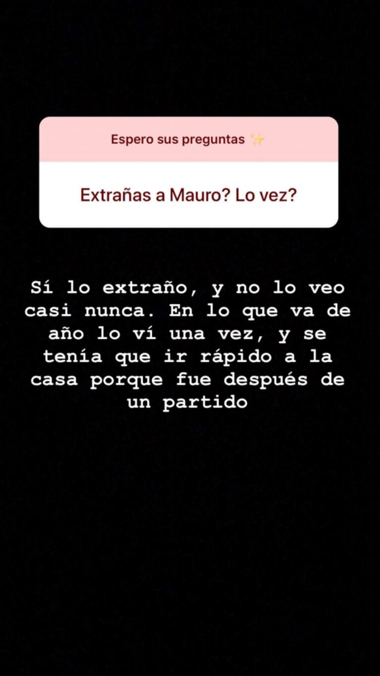 Ivana Icardi y sus mensajes para Wanda y su hermano: "Ella dijo cosas muy feas y a Mauro no lo veo nunca"