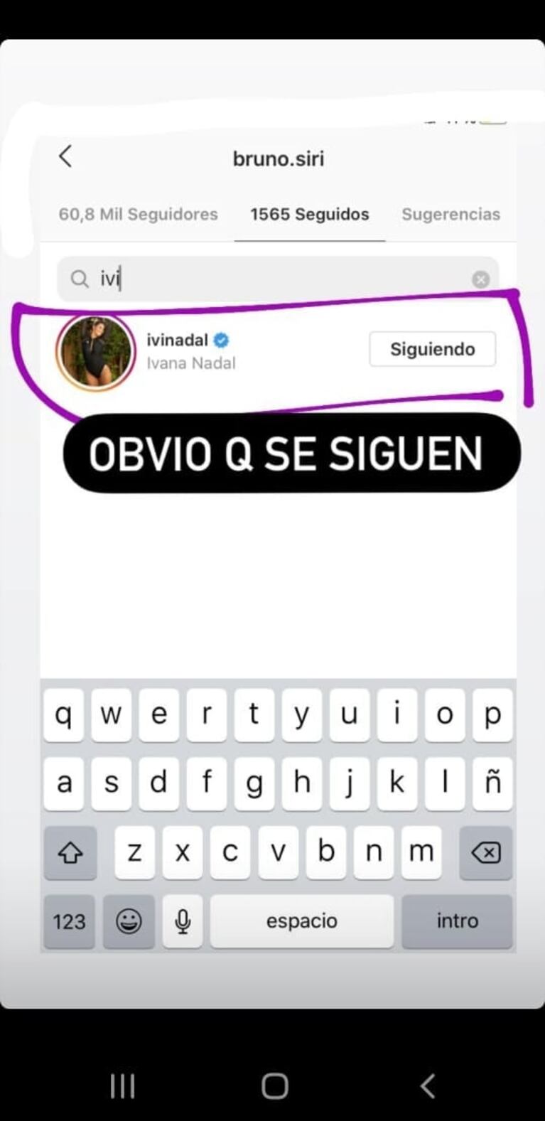 ¿Ivana Nadal, muy cerca de Bruno Siri, el exnovio de Nati Jota?