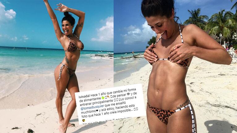 Ivana Nadal, una diosa fitness con abdominales de acero: Acá estoy, haciendo esta foto que un año atrás creía...