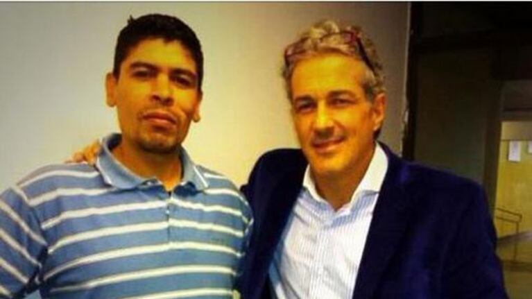 Ivo Cutzarida y Gastón Aguirre, juntos tras el programa de Chiche Gelblung (Foto: Web).