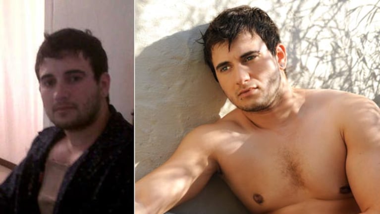Izq: Alejandro Iglesias, hoy. Der: Alejandro Iglesias, tras sacarse las mamas. (Fotos: Ciudad.com y gentileza A. Iglesias).