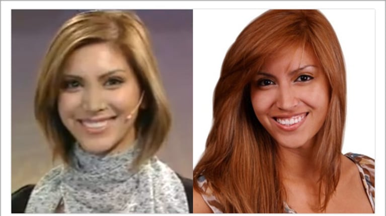 Izq: Tamara después de la operación. Der: Antes del cambio de look. (Fotos: Telefe)