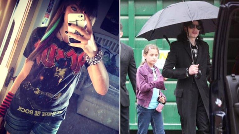 Izquierda: el avatar de Paris Jackson en Twitter. Derecha: junto a su padre, Michael. (Fotos: @ParisJackson y Web)