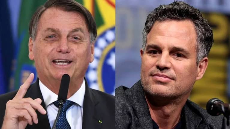 Jair Bolsonaro se burló de Mark Ruffalo: le cambió el nombre y le dijo Ruffles
