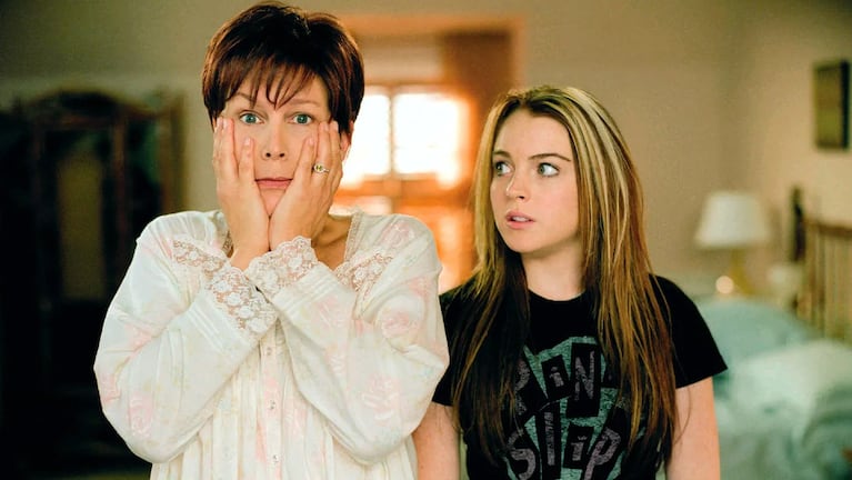 Jamie Lee Curtis y Lindsay Lohan, la dupla en la primera película, hace 22 años. 