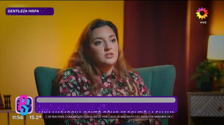 Jana Maradona habló en el podcast Hispa (Foto: captura de eltrece).