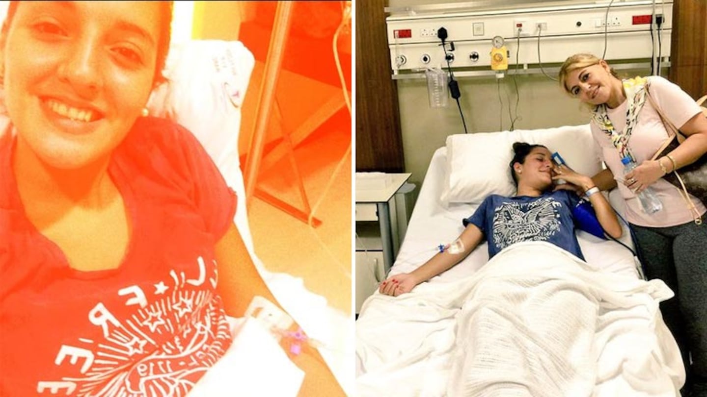 Jana Maradona, internada en Dubai por una infección en los riñones. Foto: Twitter.