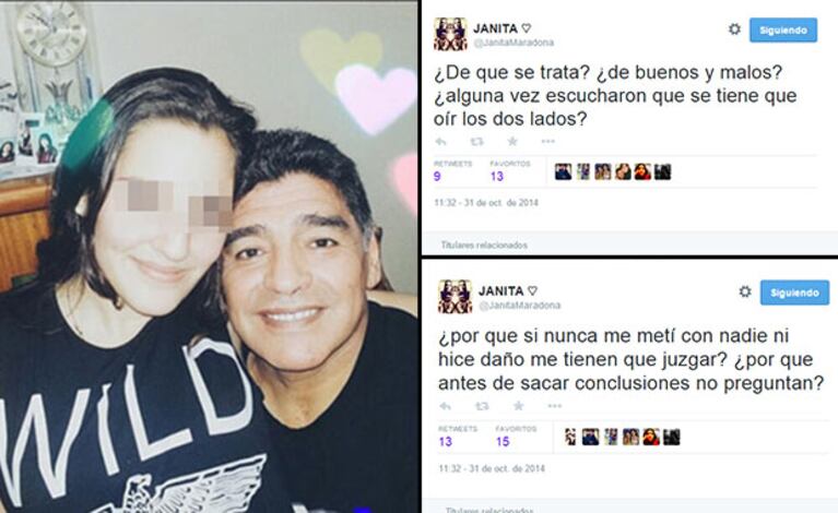 Jana Maradona rompió el silencio en Twitter. (Foto: Twitter)