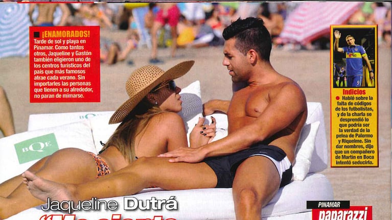 Jaqueline Dutra y Gaston Costi, enamorados en Pinamar. (Foto: Revista Paparazzi)