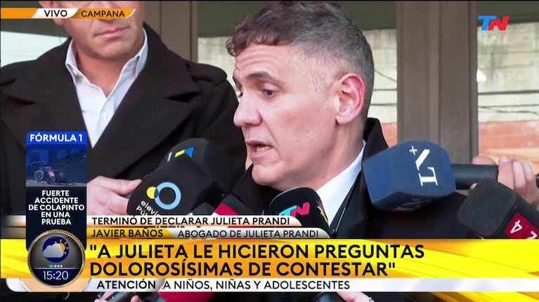 Javier Baños, el abogado de Julieta Prandi.