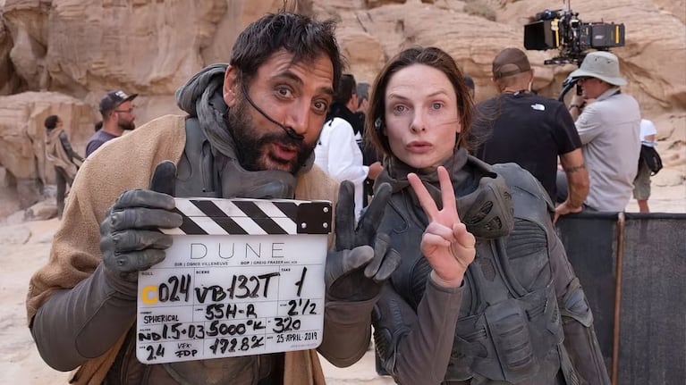 Javier Bardem posando durante el rodaje de Dune