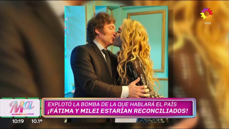 Javier Milei y Fátima Florez en La Noche de Mirtha.
