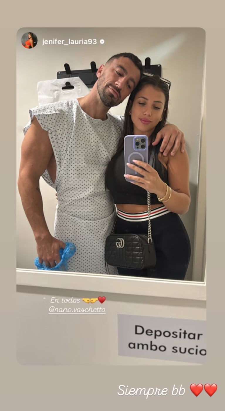 Jenifer contó que a su novio se le cortó el frenillo. Foto: IG | jenifer_lauria93