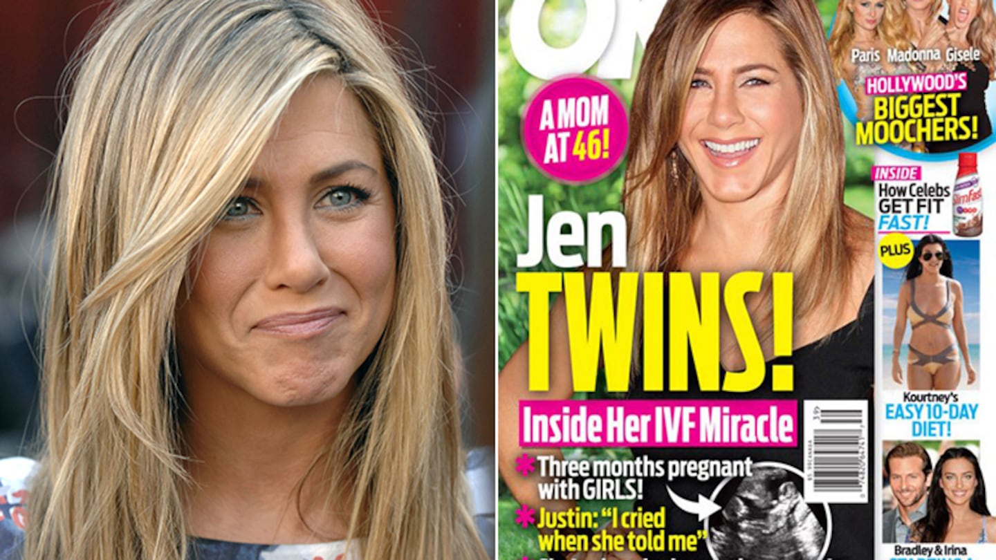 Jennifer Aniston estaría embarazada de mellizas. Fotos: Web.